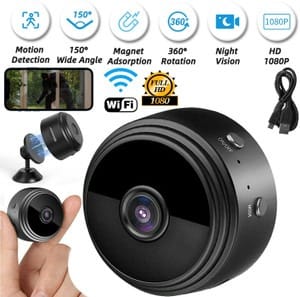 A9 Wi-Fi Night Vision Mini IP Camera – 1080P HD Wireless Security CCTV with 180° Wide-Angle Lens, Motion Detection, Loop Recording & Built-in Mic 3