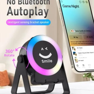 ZF18 Wireless Induction Sensor Speaker with Phone Stand & RGB Light 3