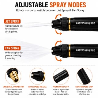 High-Pressure Car Wash & Garden Hose Nozzle Sprinkler 1
