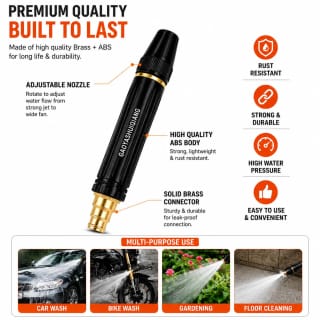 High-Pressure Car Wash & Garden Hose Nozzle Sprinkler 2