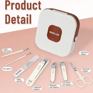 Professional Stainless Steel Manicure & Pedicure Grooming Kit with Portable Case 4