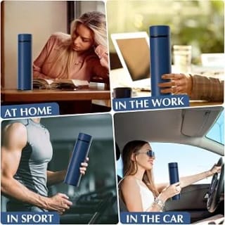 Smart LED Temperature Display Thermos Water Bottle (500ml) 3