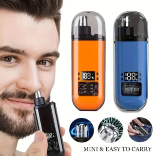 Rechargeable Mini Electric Nose & Ear Hair Trimmer with Digital Display 1