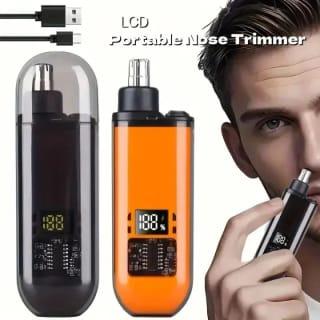 Rechargeable Mini Electric Nose & Ear Hair Trimmer with Digital Display 4