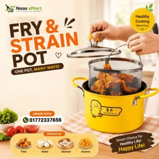 Mini Deep Fryer Pot with Strainer Basket 1