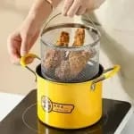 Mini Deep Fryer Pot with Strainer Basket 3