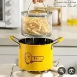 Mini Deep Fryer Pot with Strainer Basket 4