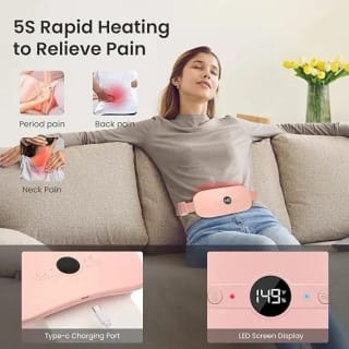 Period Cramp Relief Belt – Portable Electric Menstrual Heating Pad with Massager 2