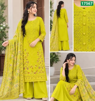 Ready Made Cotton Three Piece – SAUD-17567 1