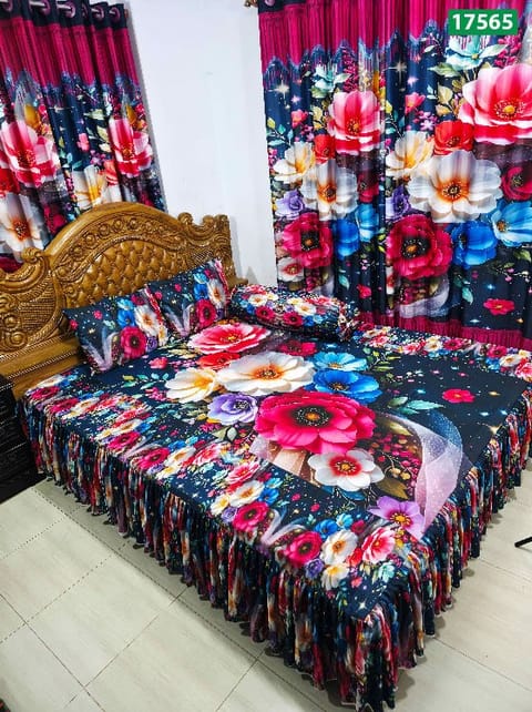 প্রিমিয়াম কোয়ালিটি 3D বেডশীট সেট – SBK-17565