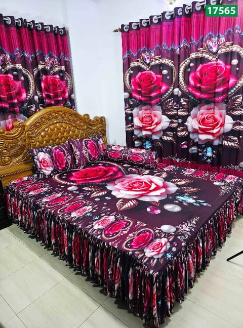 প্রিমিয়াম কোয়ালিটি 3D বেডশীট সেট – SBK-17565