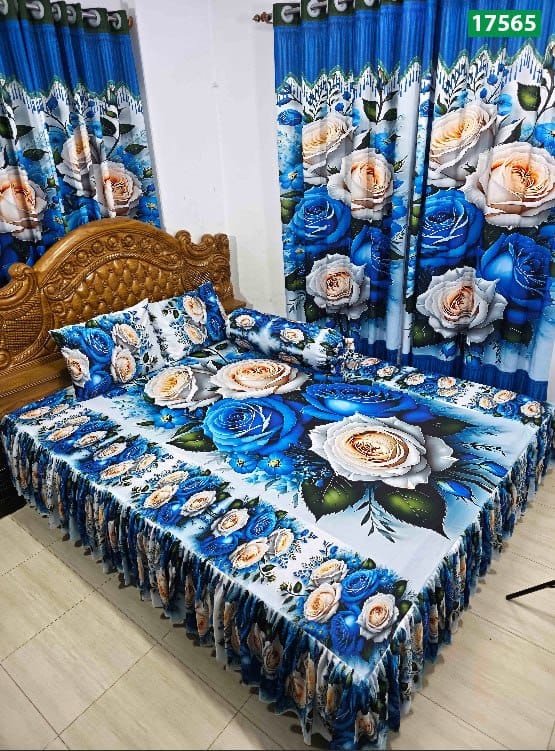 প্রিমিয়াম কোয়ালিটি 3D বেডশীট সেট – SBK-17565