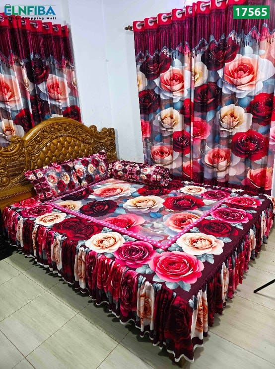 প্রিমিয়াম কোয়ালিটি 3D বেডশীট সেট – SBK-17565