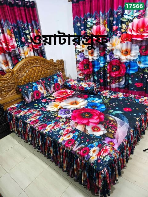 প্রিমিয়াম কোয়ালিটি 3D ওয়াটারপ্রুফ বেডশীট সেট – SBK-17566