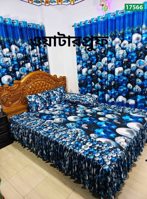 প্রিমিয়াম কোয়ালিটি 3D ওয়াটারপ্রুফ বেডশীট সেট – SBK-17566