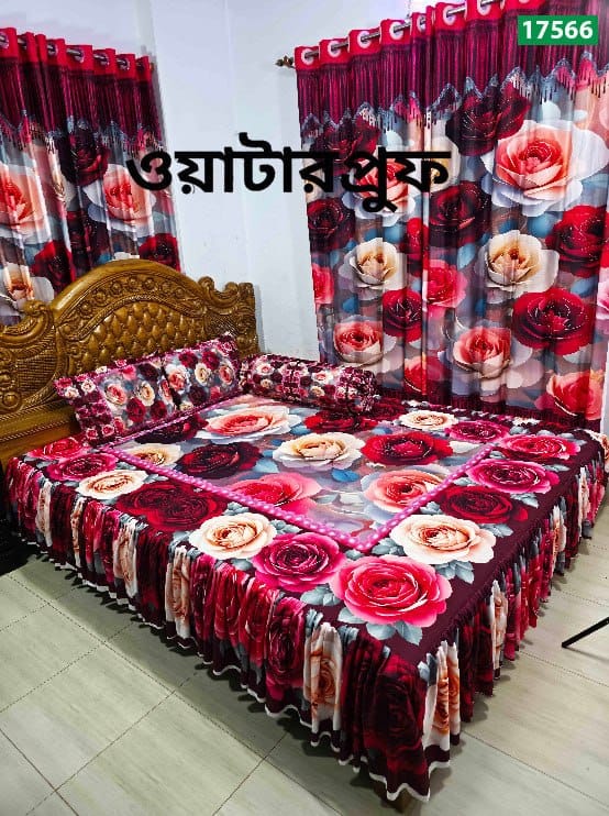 প্রিমিয়াম কোয়ালিটি 3D ওয়াটারপ্রুফ বেডশীট সেট – SBK-17566