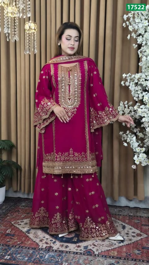 Embroidery Work Stitched Collection – SAUD-17522