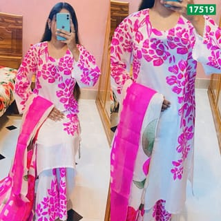 Pakistani Inspired Screen Print Three Piece – SPOB-17519 1