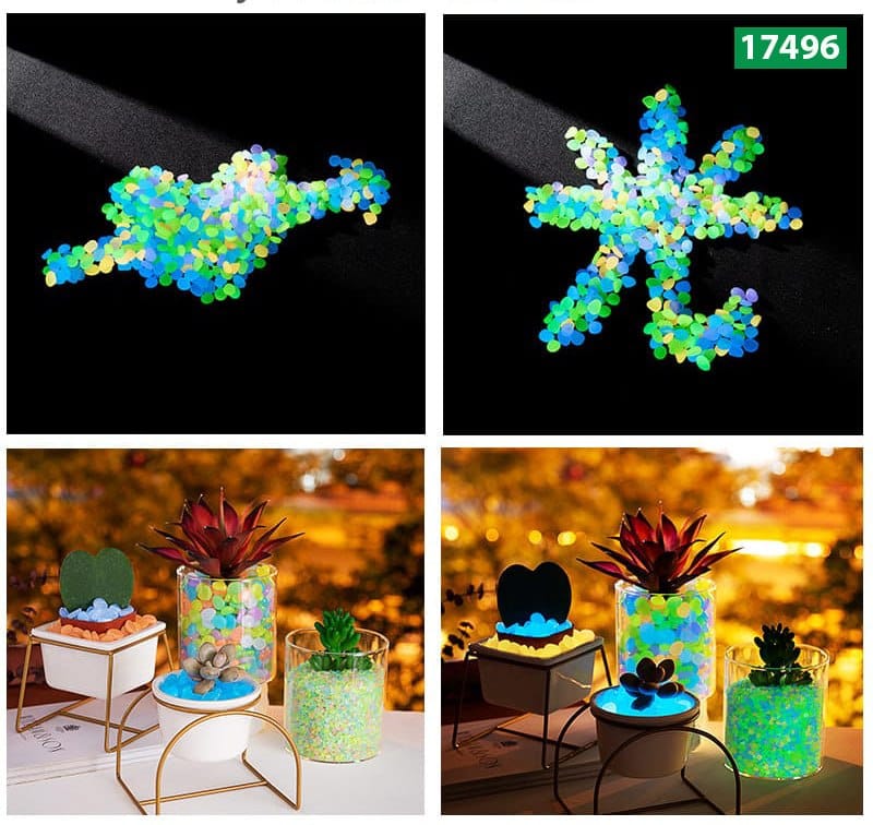100 Pcs Glow in the Dark Radium Stones – SJE-17496