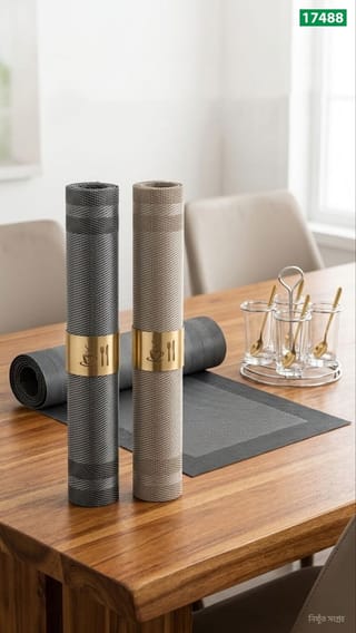 # Premium 7-Piece Woven Dining Table Placemat & Runner Set – SMC-17488 2