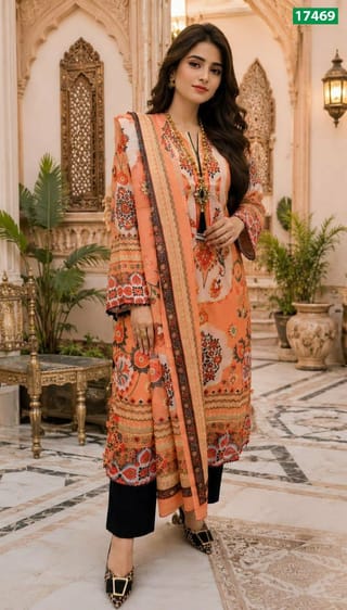 Pakistani Inspired Three Piece - SAUD-17469 2