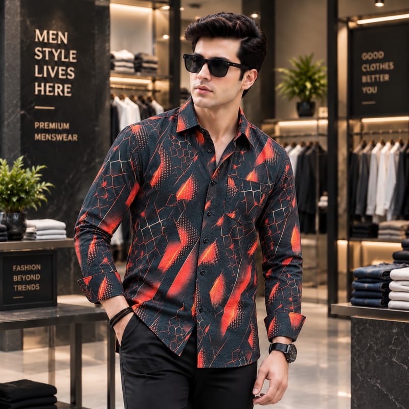 প্রিমিয়াম চায়না জাফরান ফ্যাব্রিক্স সলিড ফুল স্লিভ শা
