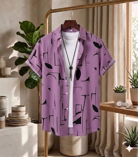 Premium China Micro Fabric Casual Half Sleeve Shirt For Men