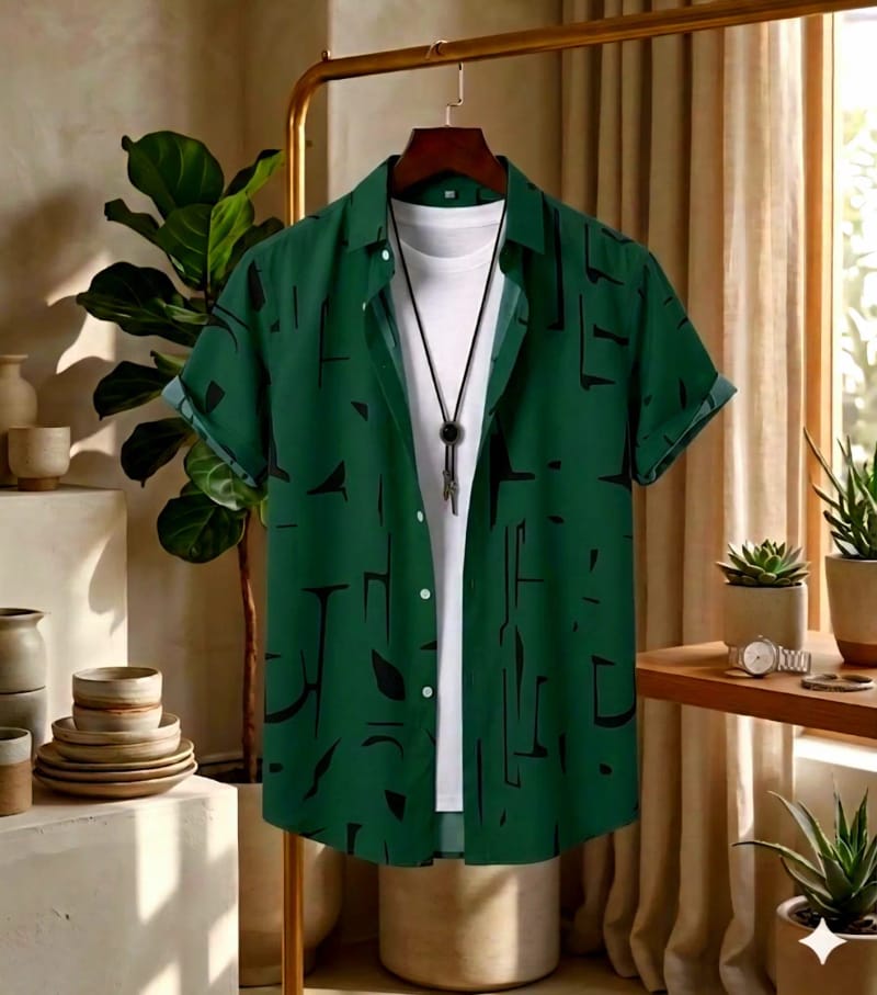 Premium China Micro Fabric Casual Half Sleeve Shirt For Men