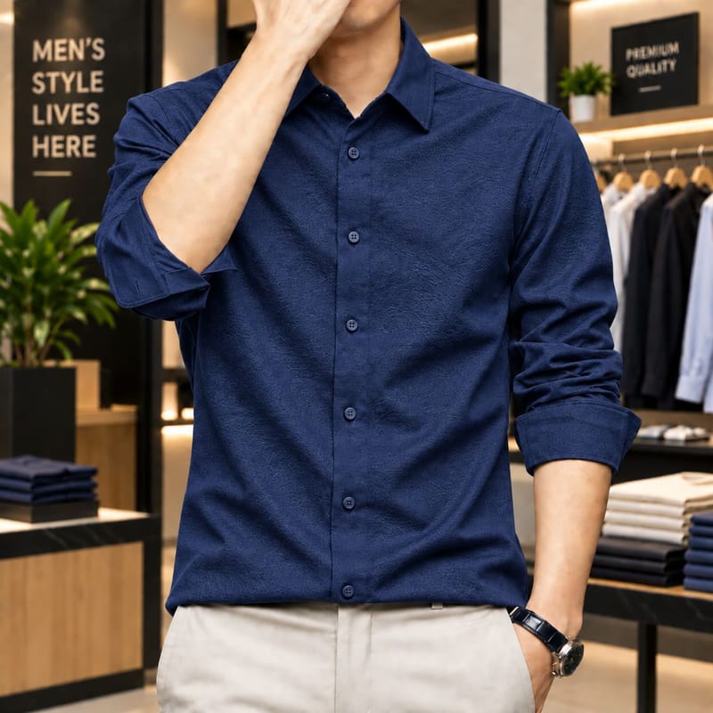 👔 প্রিমিয়াম চায়না জাফরান ফুল স্লিভ শার্ট