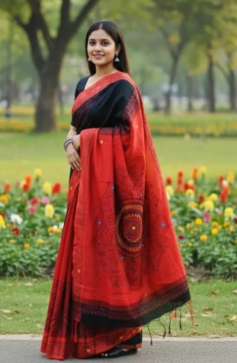 🌸 প্রিমিয়াম নকশি টাঙ্গাইল শাড়ি