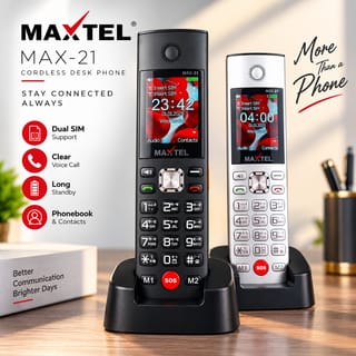 📱 MAXTEL MAX21 Ultra Cordless Phone | Code: 12174 1