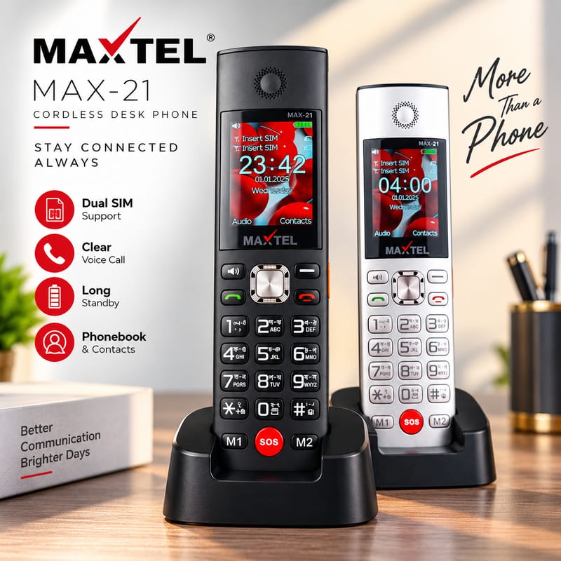 đą MAXTEL MAX21 Ultra Cordless Phone | Code: 12174