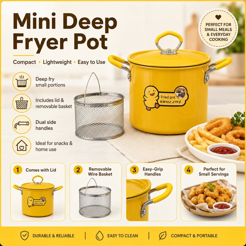 🍟 2L Stainless Steel Deep Fryer Pot | Code: 13167