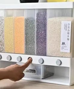 🌾 6-in-1 Wall Mounted Grain & Rice Dispenser 3