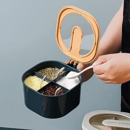 đ§ Multi-Function 4-Grid Spice Box & Seasoning Container