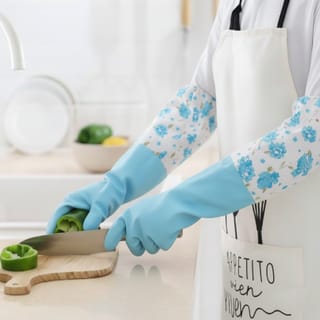🧤 Rubber Cleaning & Kitchen Dishwashing Gloves-Code: 11813 3