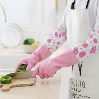 🧤 Rubber Cleaning & Kitchen Dishwashing Gloves-Code: 11813 1