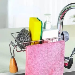 🧽 Stainless Steel Kitchen Sink Sponge Rack-Code: 7158 1