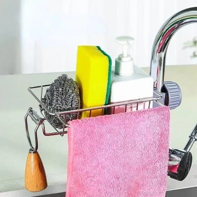🧽 Stainless Steel Kitchen Sink Sponge Rack-Code: 7158