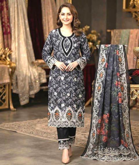 Leaser Cut Readymade Three Piece