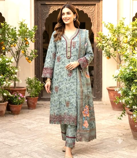 Leaser Cut Readymade Three Piece
