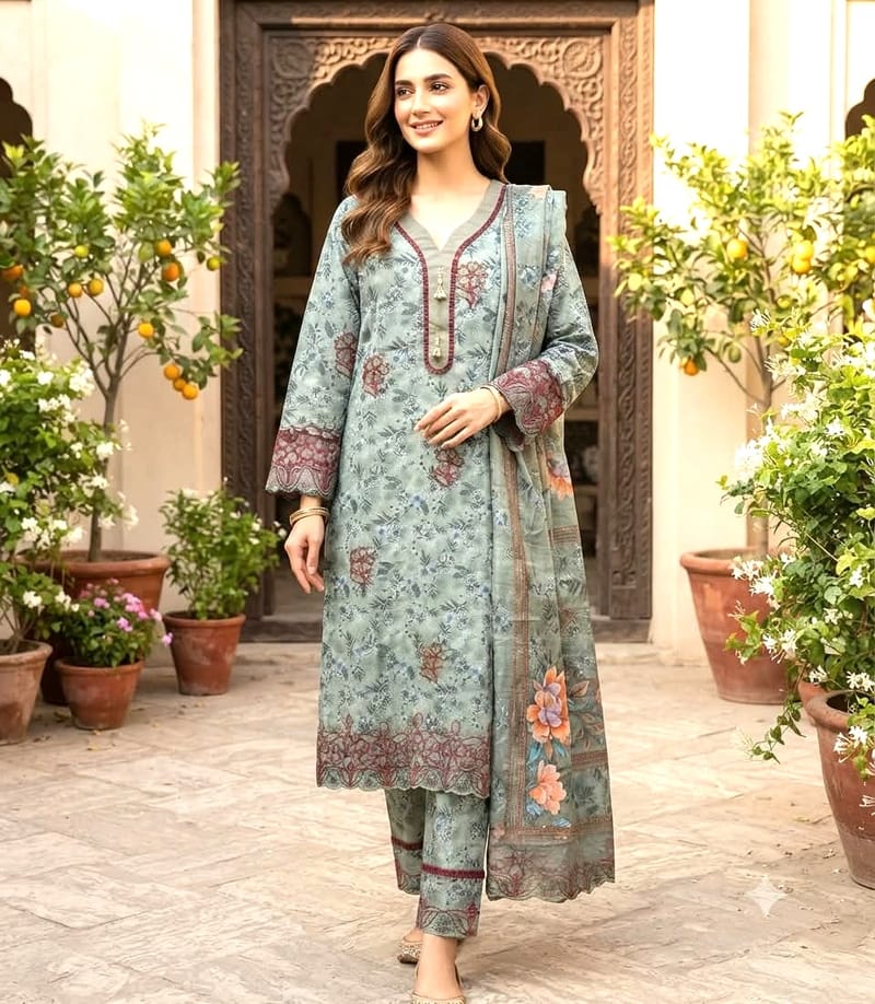 Leaser Cut Readymade Three Piece