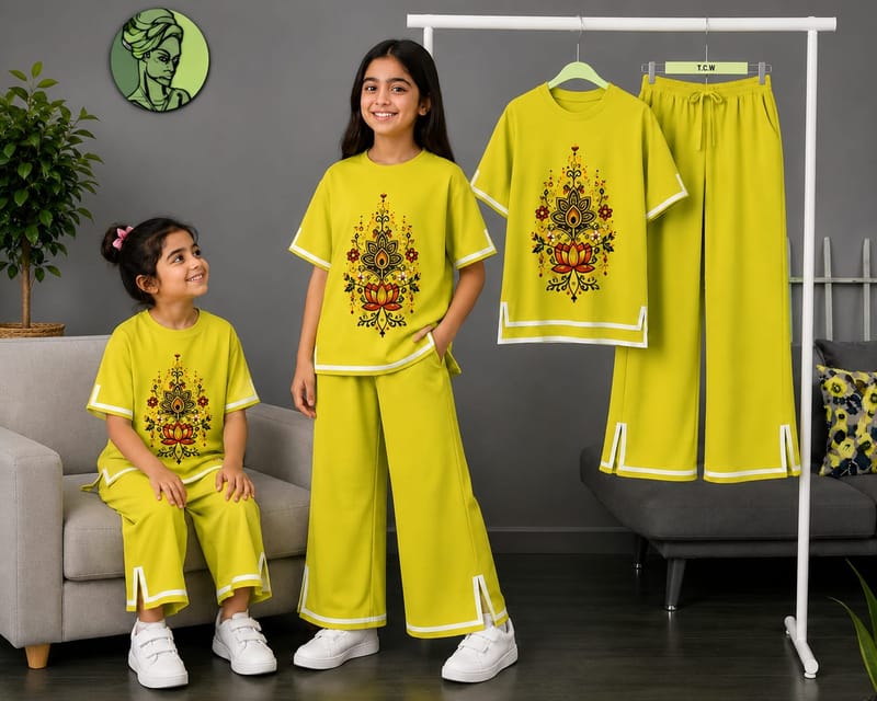 Kids Puja Tshirt and Pant Set