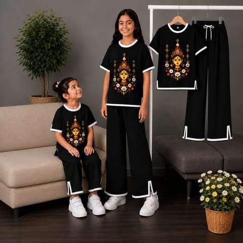 Kids Puja Tshirt and Pant Set