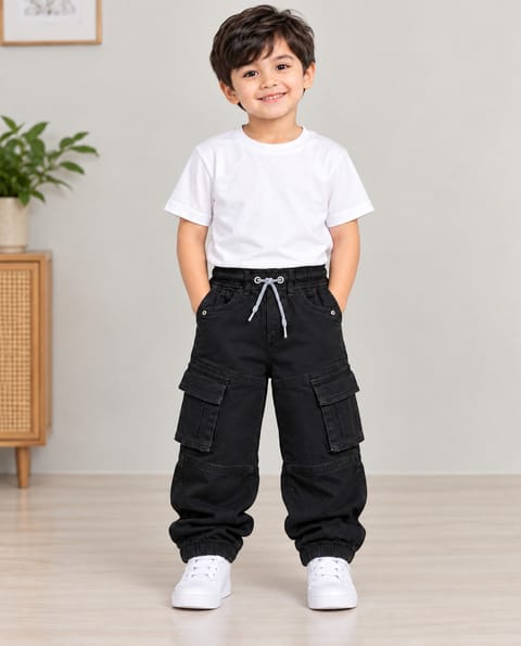  Boys Denim Baggy Joggers Pant 2-12Y