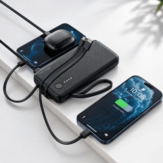VEN-DENS 10,000mAh Power Bank with 4 Built-in Cables 3