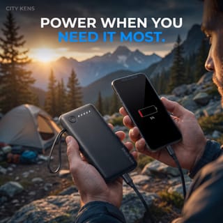 VEN-DENS 10,000mAh Power Bank with 4 Built-in Cables 5