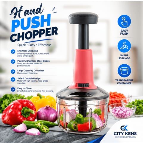 DTC Deen Push Chopper 700ML – Manual Vegetable & Food Chopper