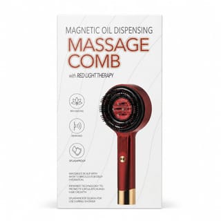 Magnetic Oil Dispensing Massage Comb with Red Light Therapy 5