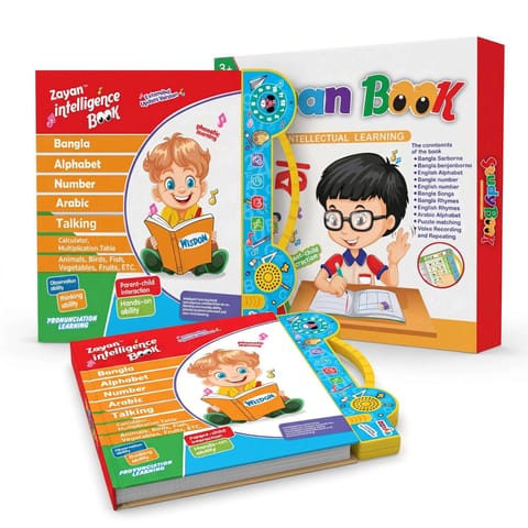 ZAYAN Intelligence Book – 62 Pages Interactive Talking Learning Book for Kids